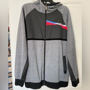 PHILIPPINES gray & black zip up hoodie